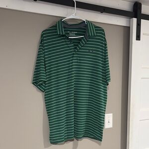 Under Armour Green Striped Polo Shirt